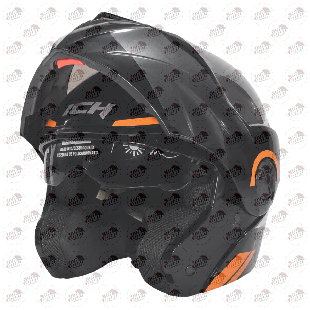 CASCO ABATIBLE ICH 3110 NARANJA vista 3