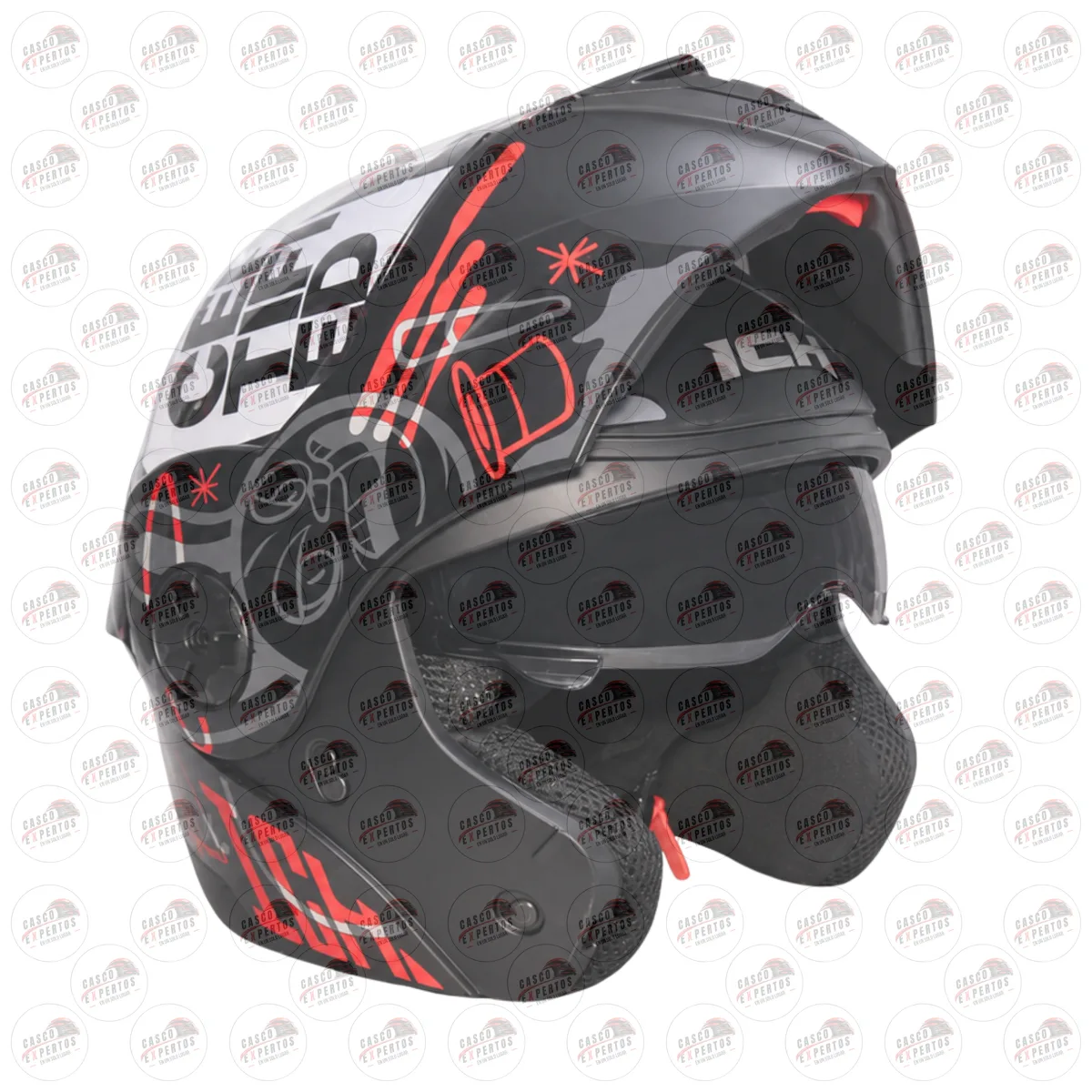 CASCO ABATIBLE ICH 3110 ROJO