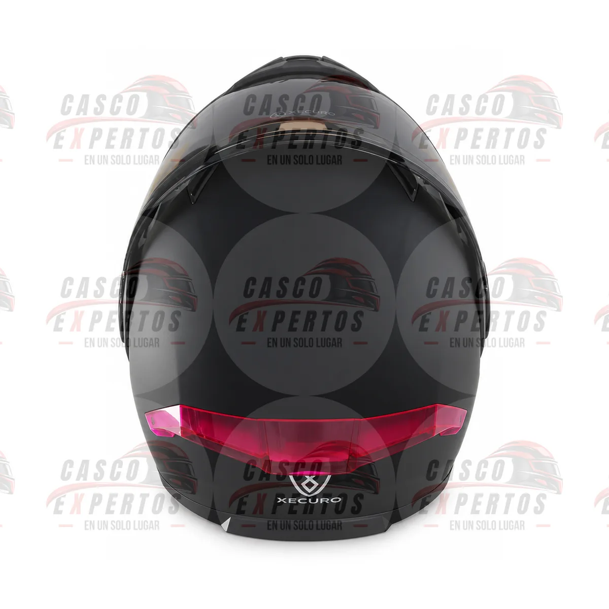 CASCO ABATIBLE XECURO XR926 NEGRO MATE ROSADO vista 5