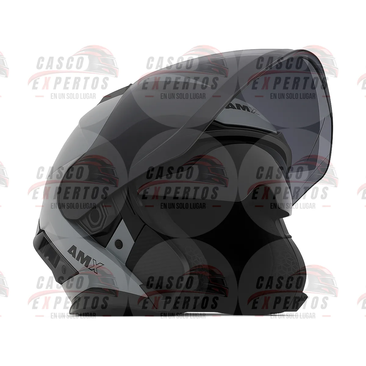 CASCO ABIERTO AMX RAZZO GRIS vista 3