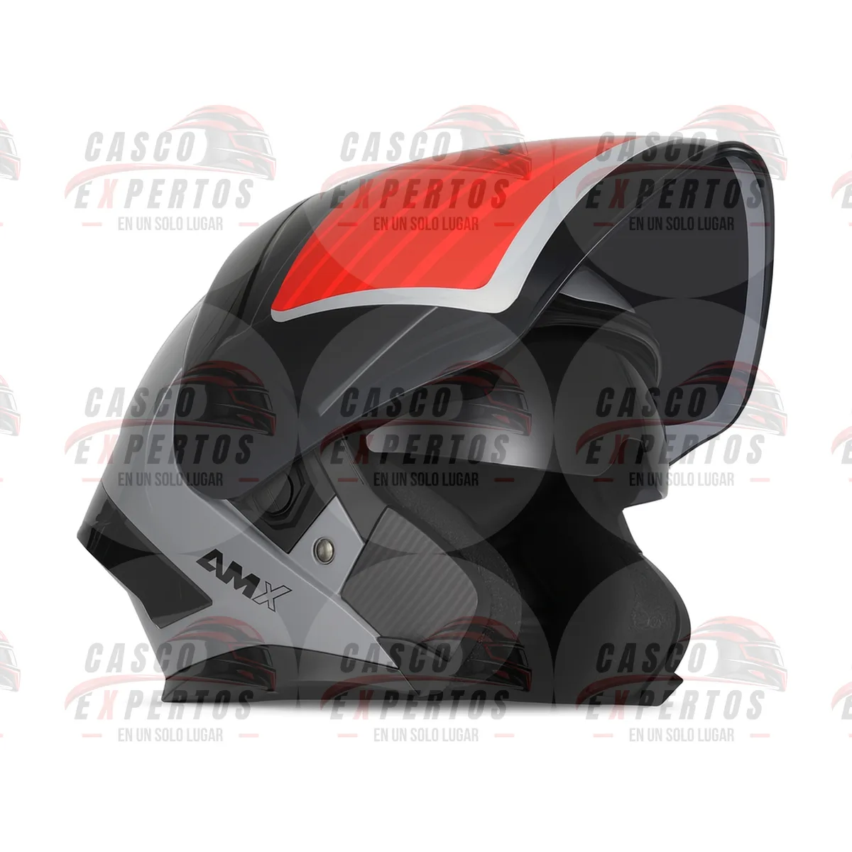 CASCO ABIERTO AMX RAZZO GRIS vista 2