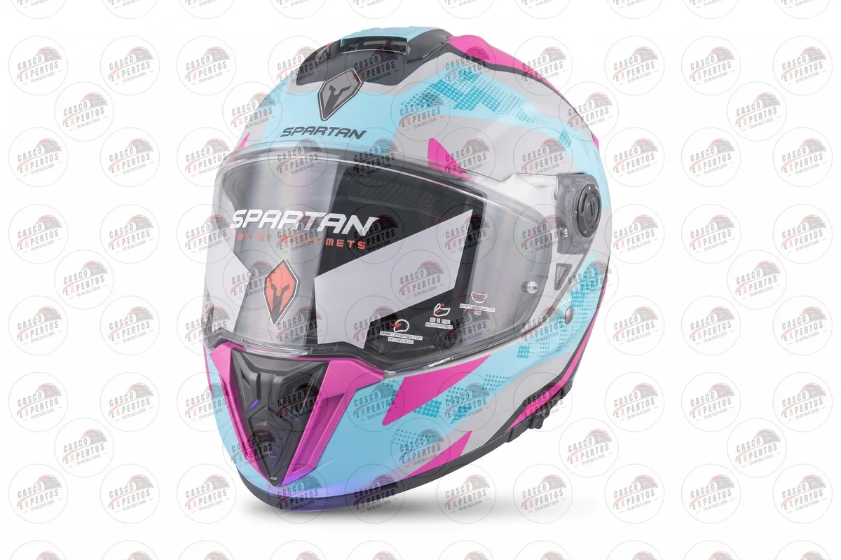 CASCO INTEGRAL SPARTAN AZUL MUJER