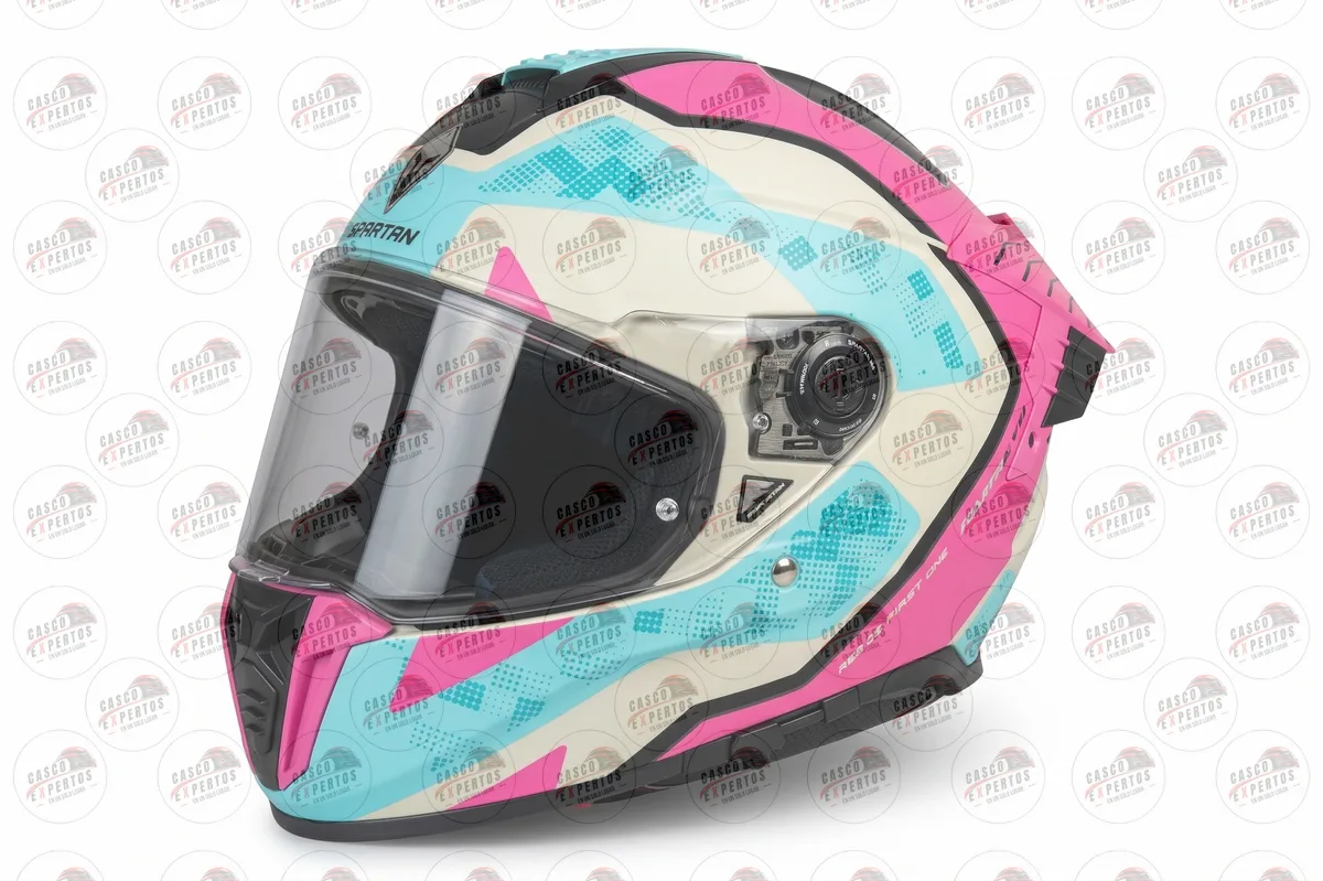 CASCO INTEGRAL SPARTAN AZUL MUJER vista 2