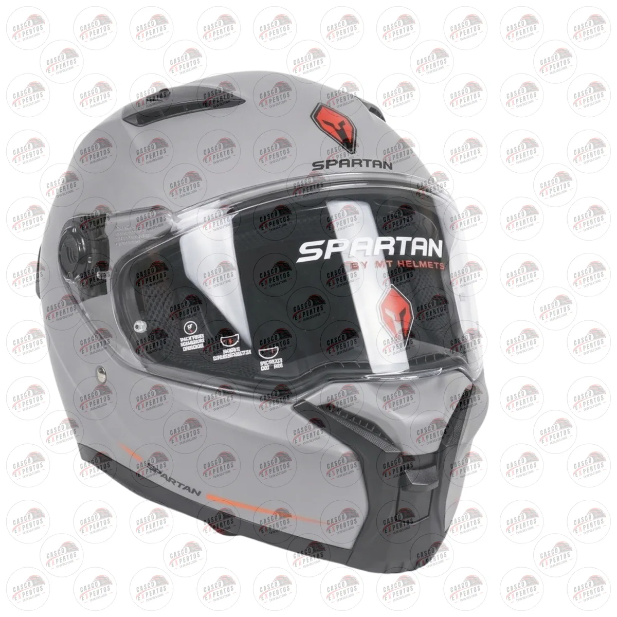 CASCO INTEGRAL SPARTAN FENIX BLANCO vista 3