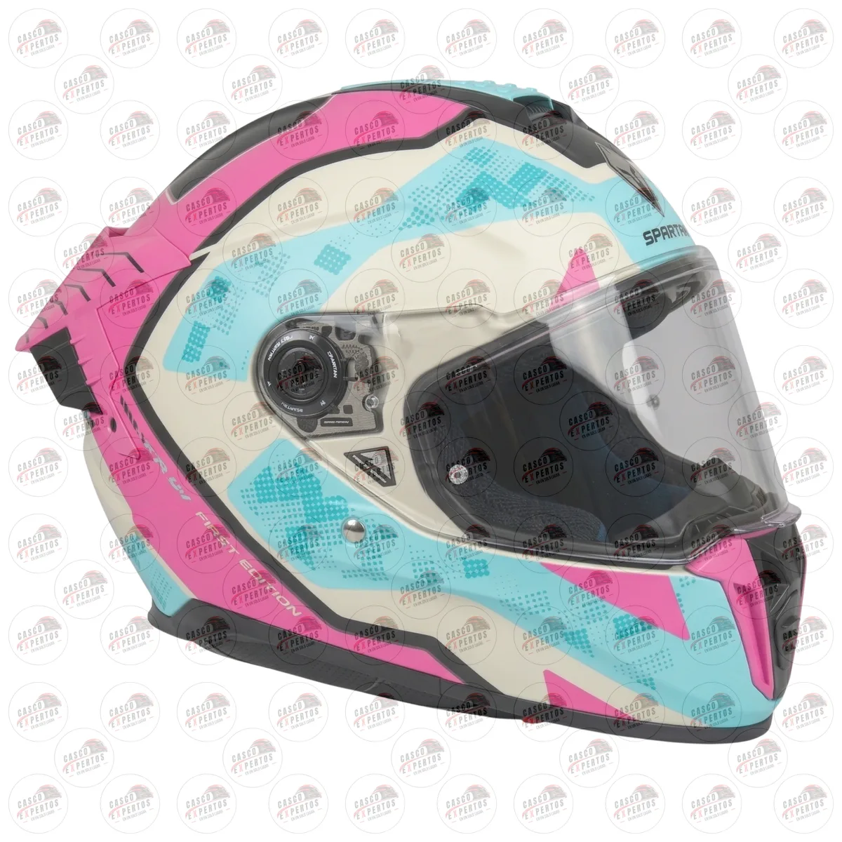 CASCO INTEGRAL SPARTAN HAWK EVO AZUL MUJER vista 3