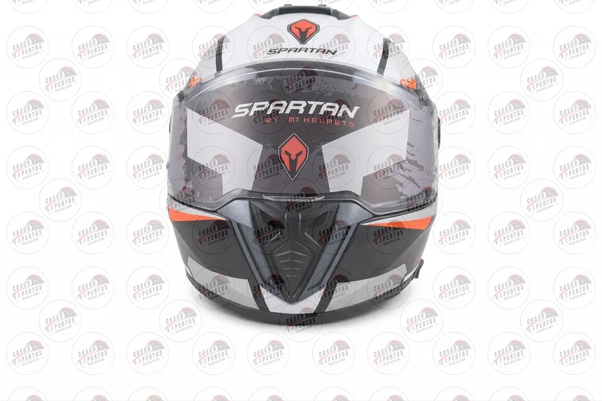 CASCO INTEGRAL SPARTAN HAWK EVO NEGRO NARANJA vista 5