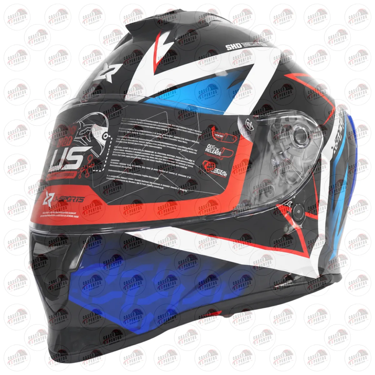 CASCO INTEGRAL X SPORT V151 AZUL vista 3
