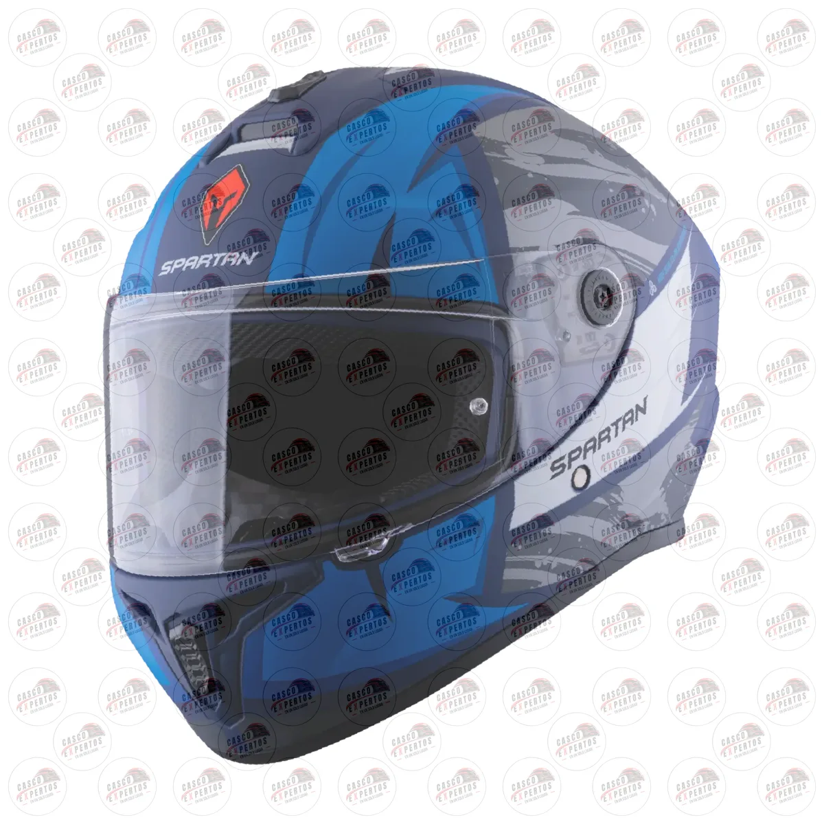 CASCO SPARTAN DRAKEN S LYNX AZUL GRIS vista 2