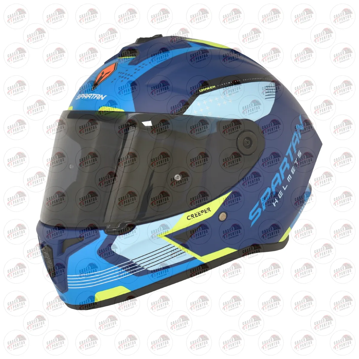 CASCO SPARTAN DRAKEN CREEPER AZUL vista 2
