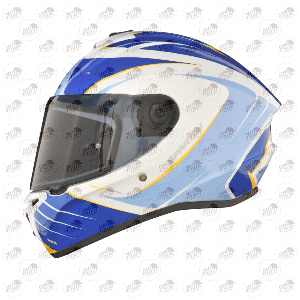 CASCO SPARTAN DRAKEN METHANE BLANCO AZUL